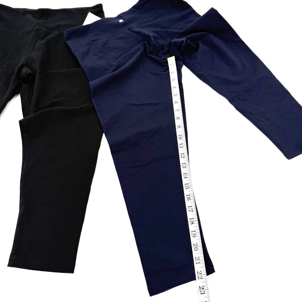 2 Marika Brooke High Rise Tummy Control Mid Calf Capri Size XL Blue & Black New! - Picture 4 of 14